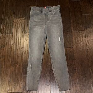 Spanx Gray Distressed Skinny Jeans Small